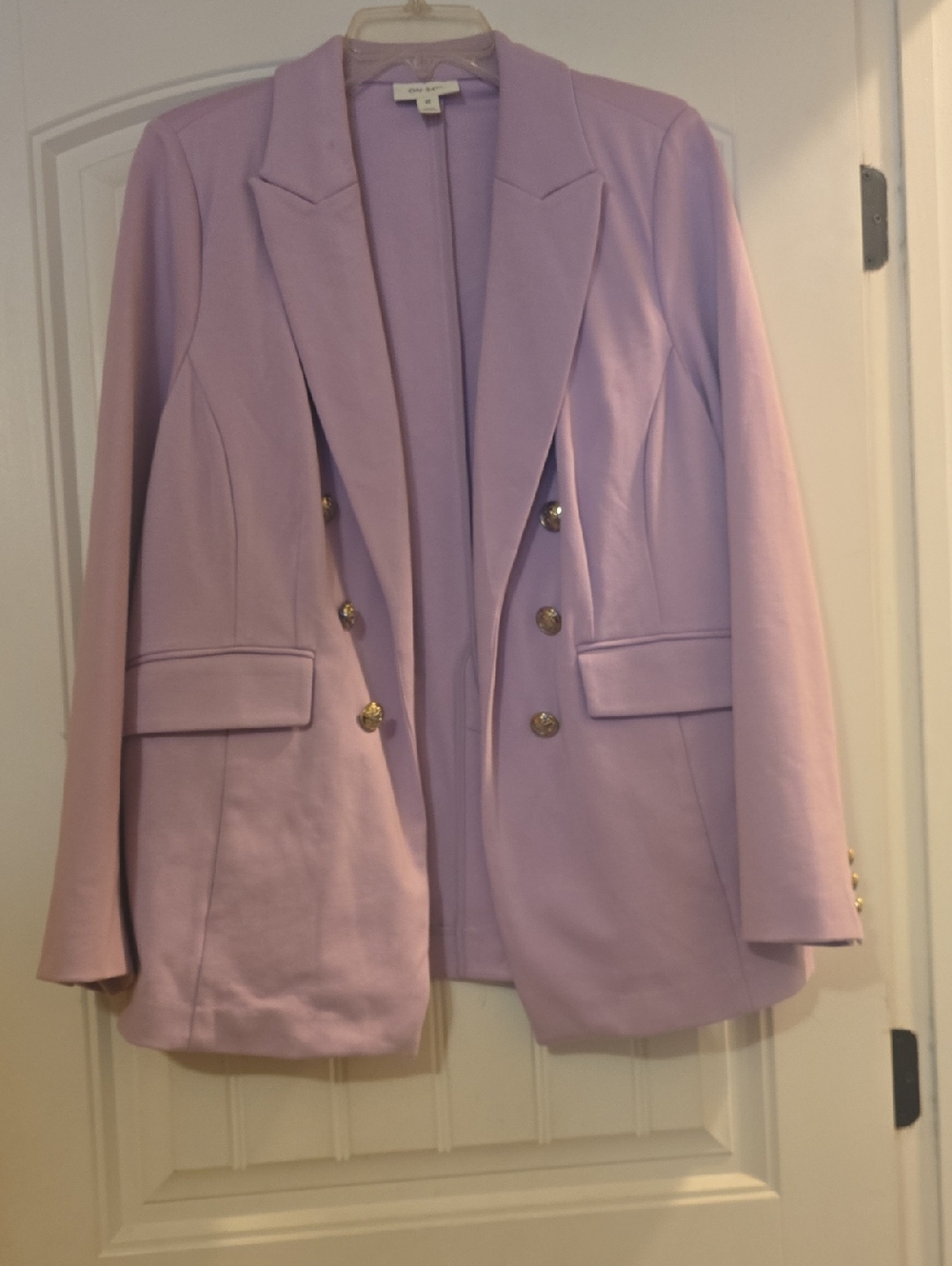 Double-Breasted Lavender Blazer